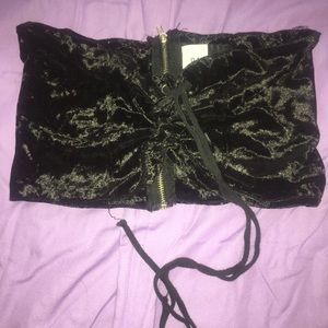 Velvet tube top